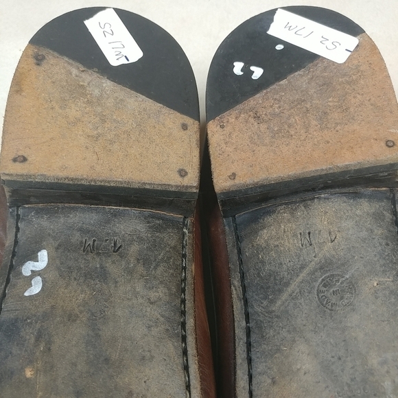 Miguel Angel Brown Woven Leather Slip On Loafers S - Picture 2 of 8